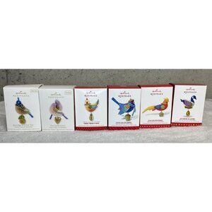 Hallmark Twelve Days Of Christmas Bird Ornaments ~ 2011 - 2016 (1-6)
